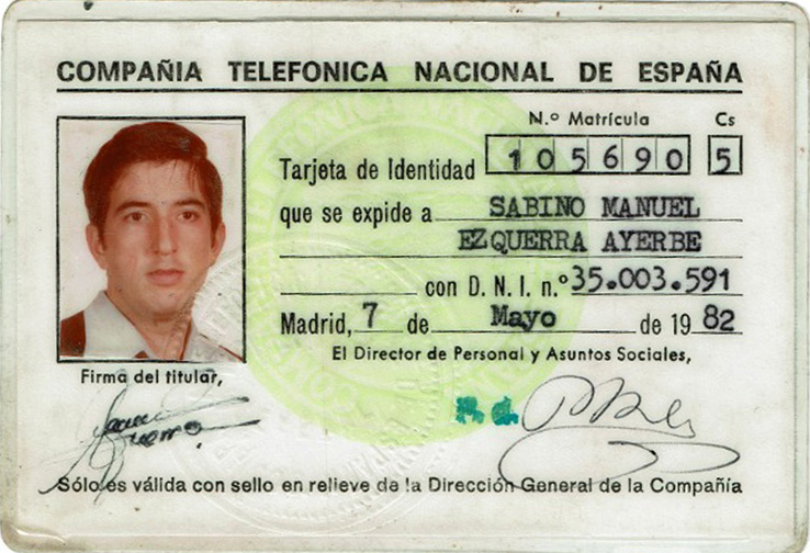 Carnet de Empleado (05/1982)