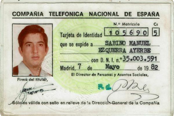 Carnet de Empleado (05/1982)